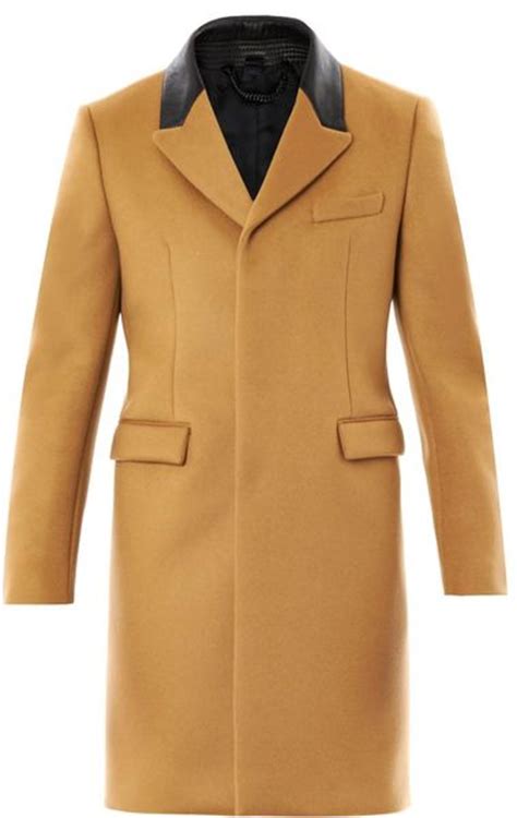 burberry prorsum wool coat camel mens